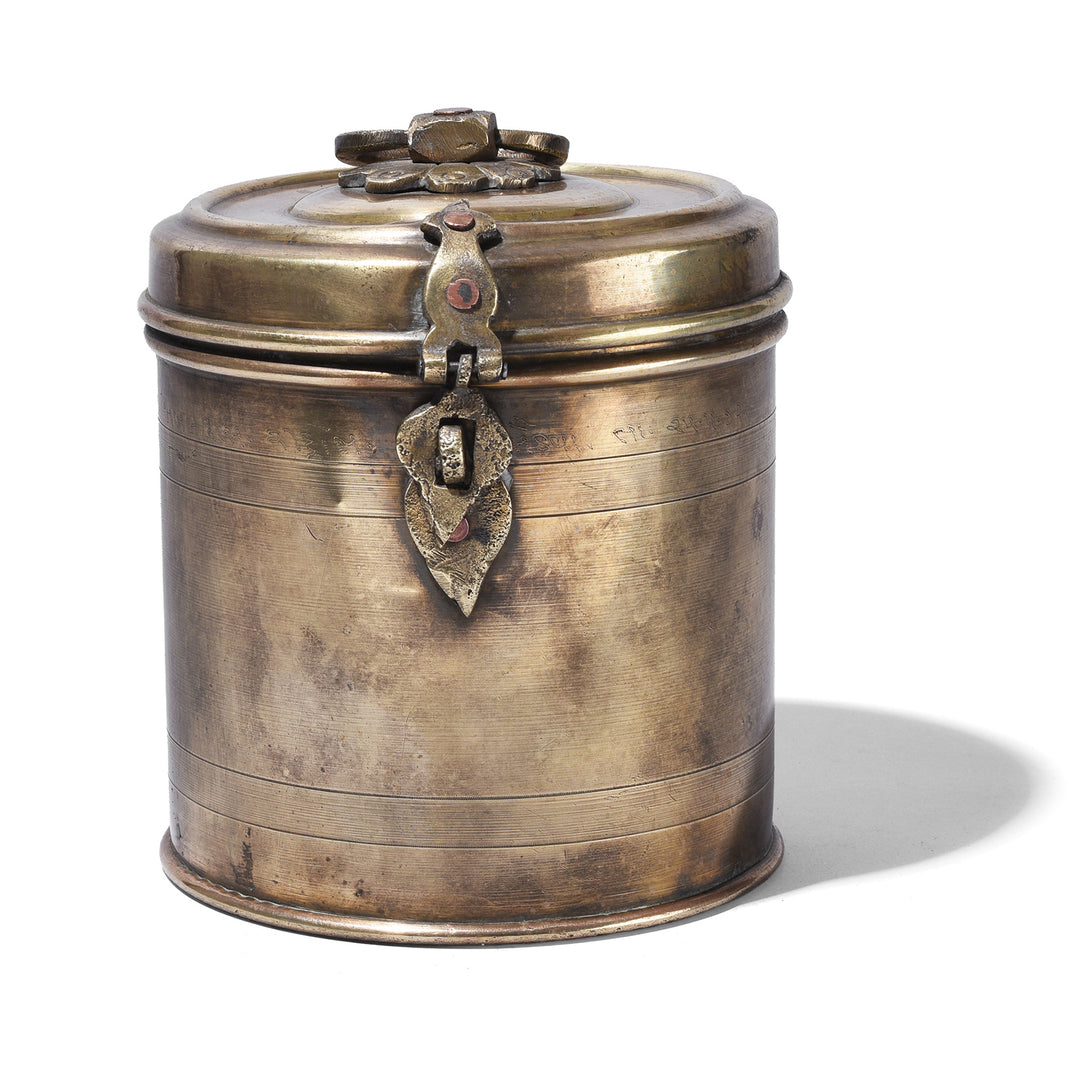 Vintage Brass Food Caddy From Bombay | Indigo Antiques