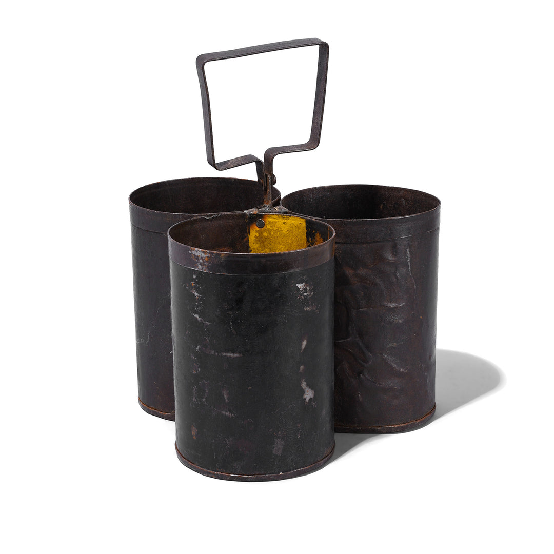 Vintage Indian 3 Way Iron Bottle Carrier | Indigo Antiques