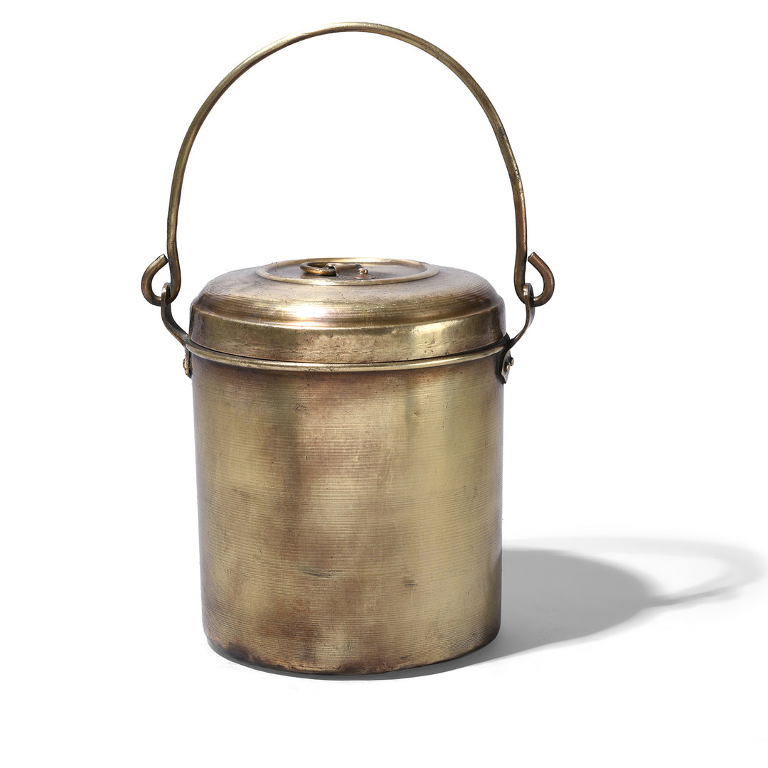 Vintage Indian Brass Food Caddy | Indigo Antiques