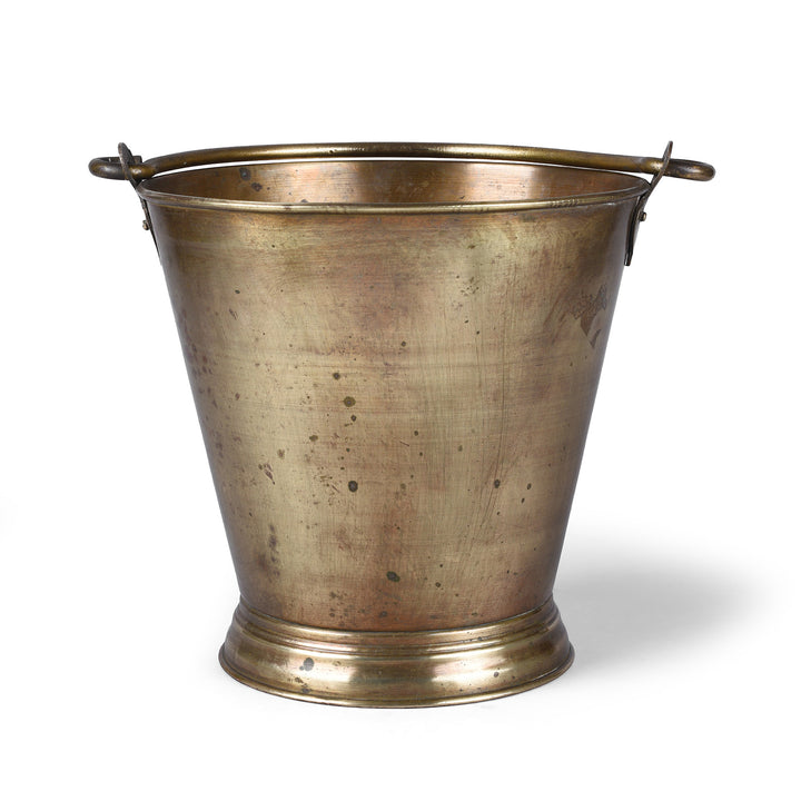 Vintage Indian Spun Brass Temple Bucket | Indigo Antiques