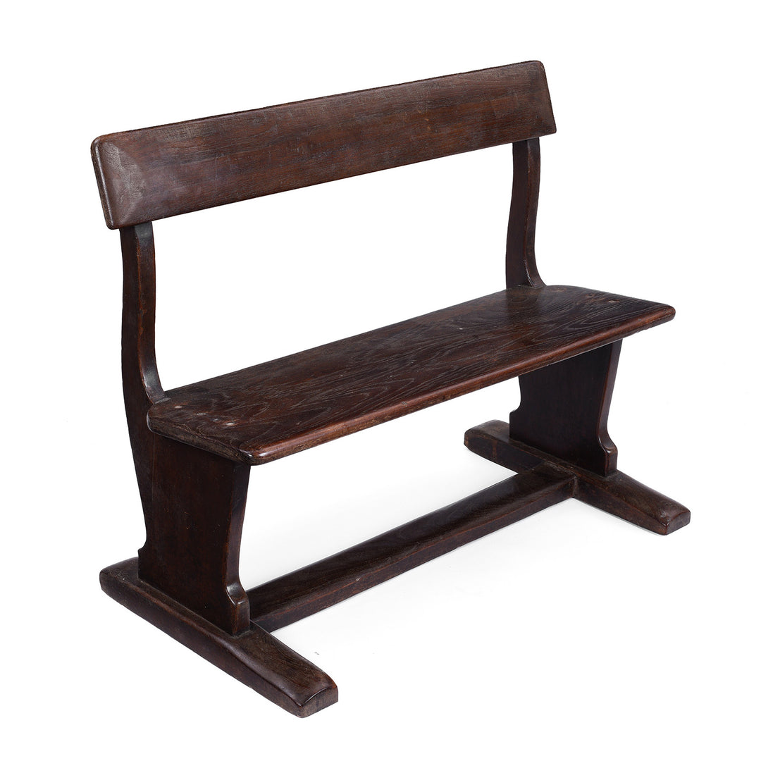 Vintage Indian Teak School Bench | Indigo Antiques