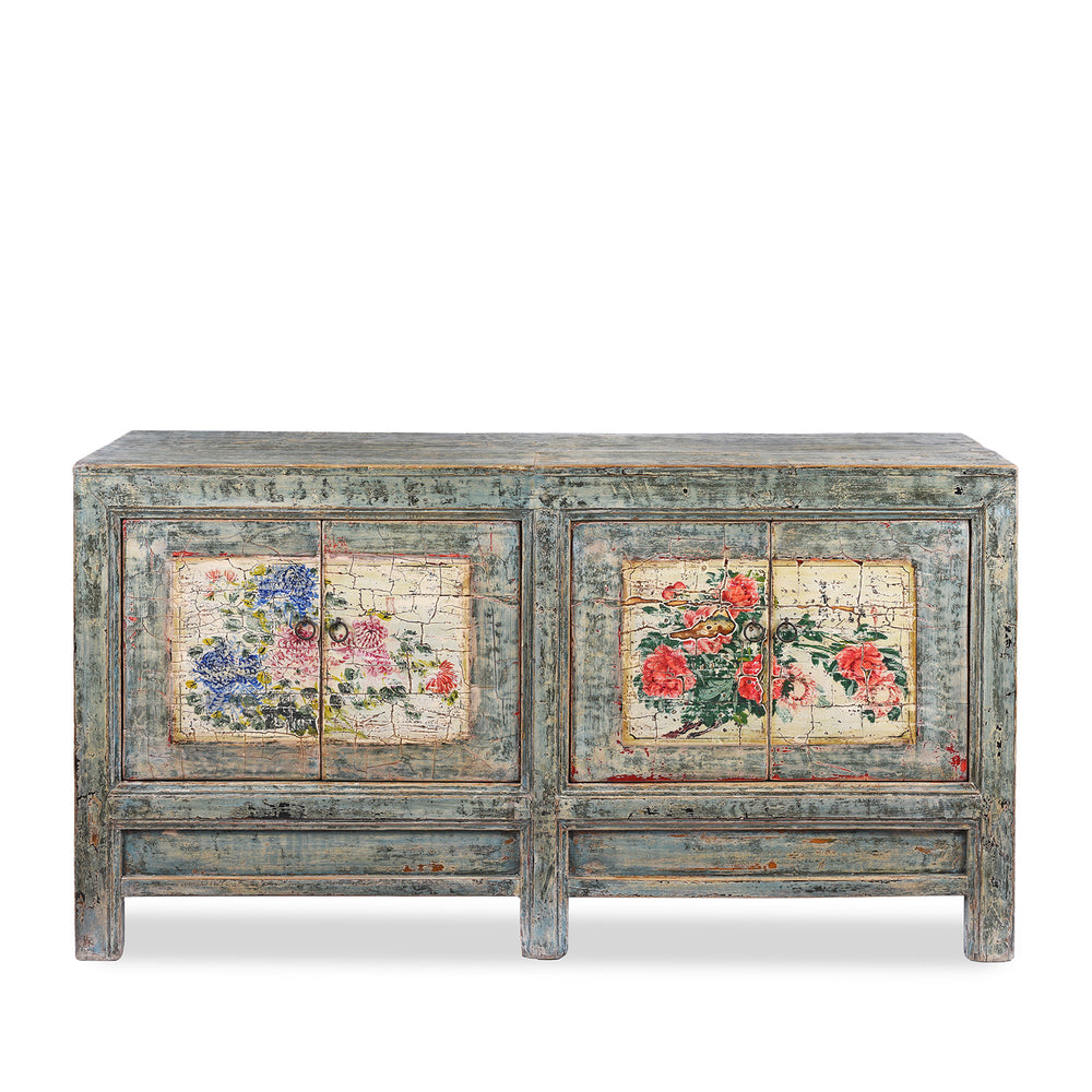 Vintage Mint Painted Sideboard From Shanxi  | Indigo Antiques