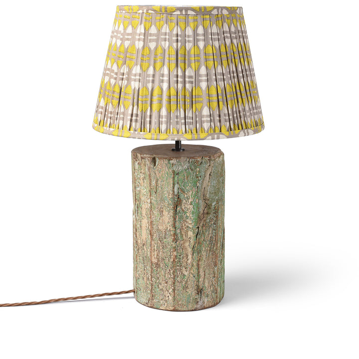 Teak Pillar Lamp From Rajasthan | Indigo Antiques