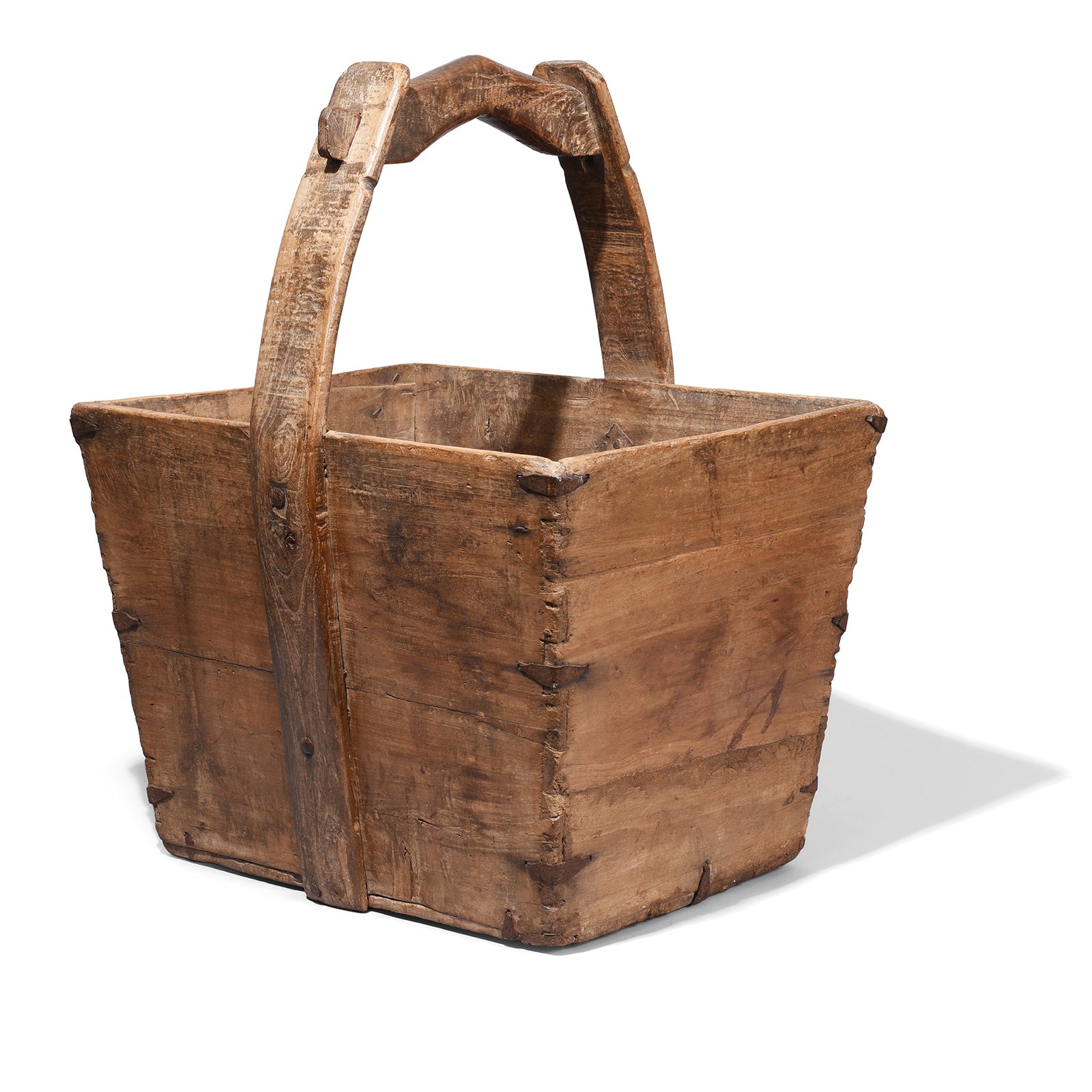 Vintage Wooden Chinese Farmers Basket | Indigo Antiques