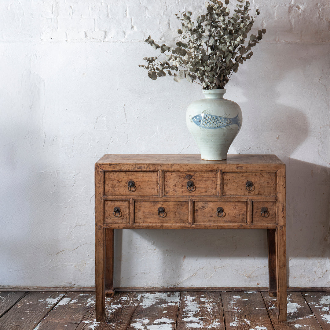 Antique 7 Drawer Console Table From Shanxi | Indigo Antiques