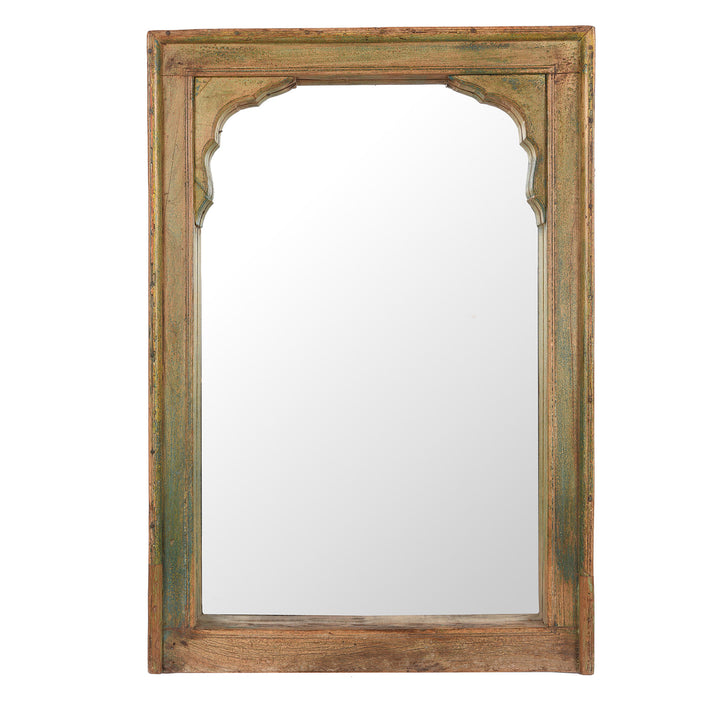 Window Mirror Made From Architectural Teak | Indigo Antiques