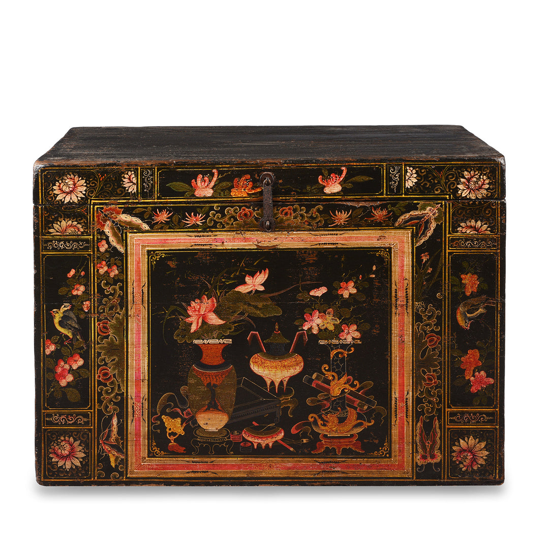 Antique Chinese Painted Opera Chest | Indigo Antiques
