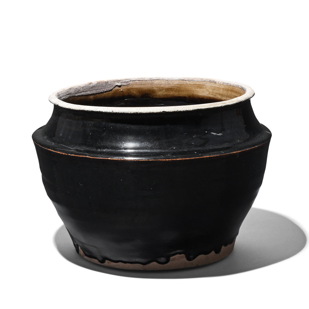 Antique Storage Jar With Black Glaze From Shanxi | Indigo Antiques