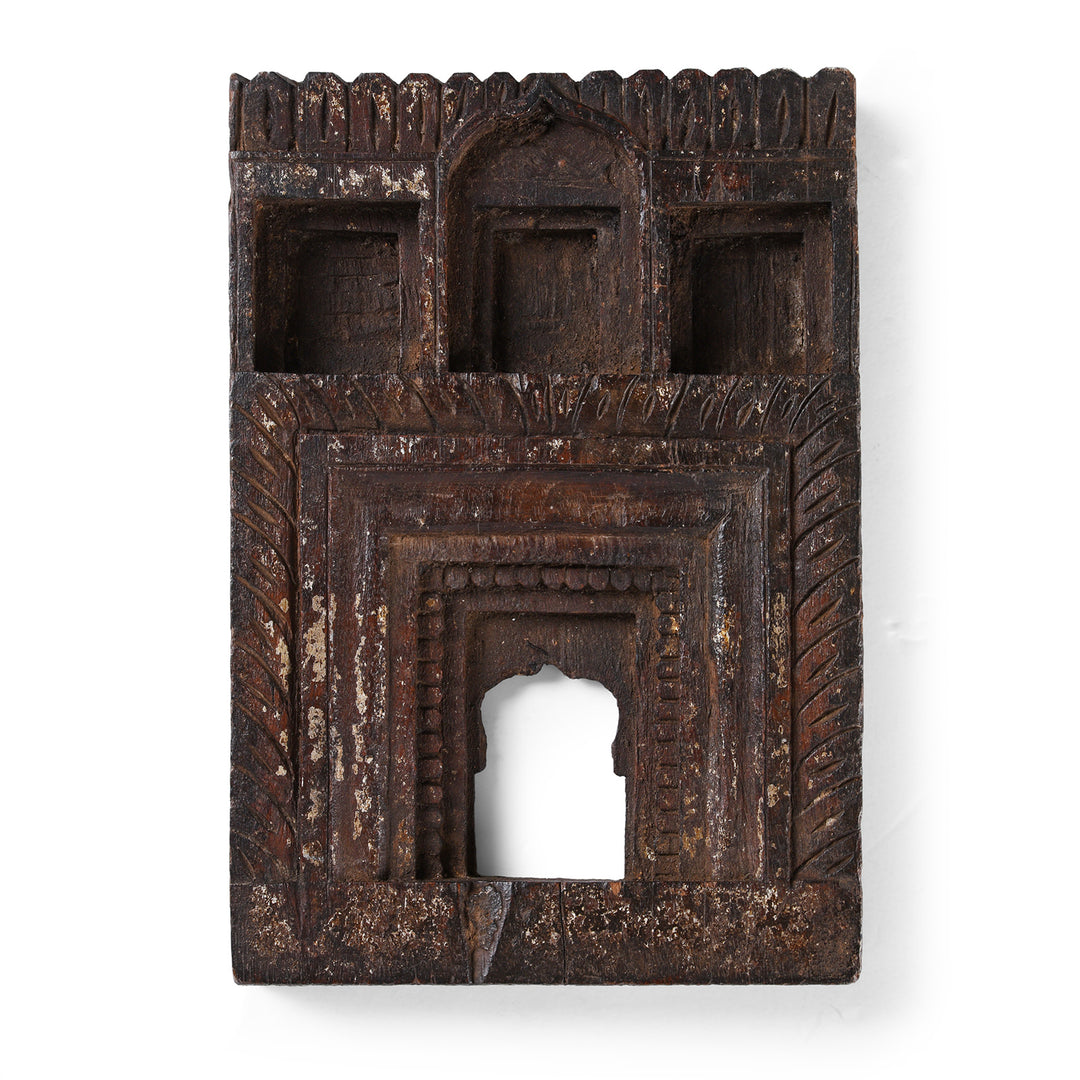 Antique Indian Carved Teak Votive Panel  | Indigo Antiques