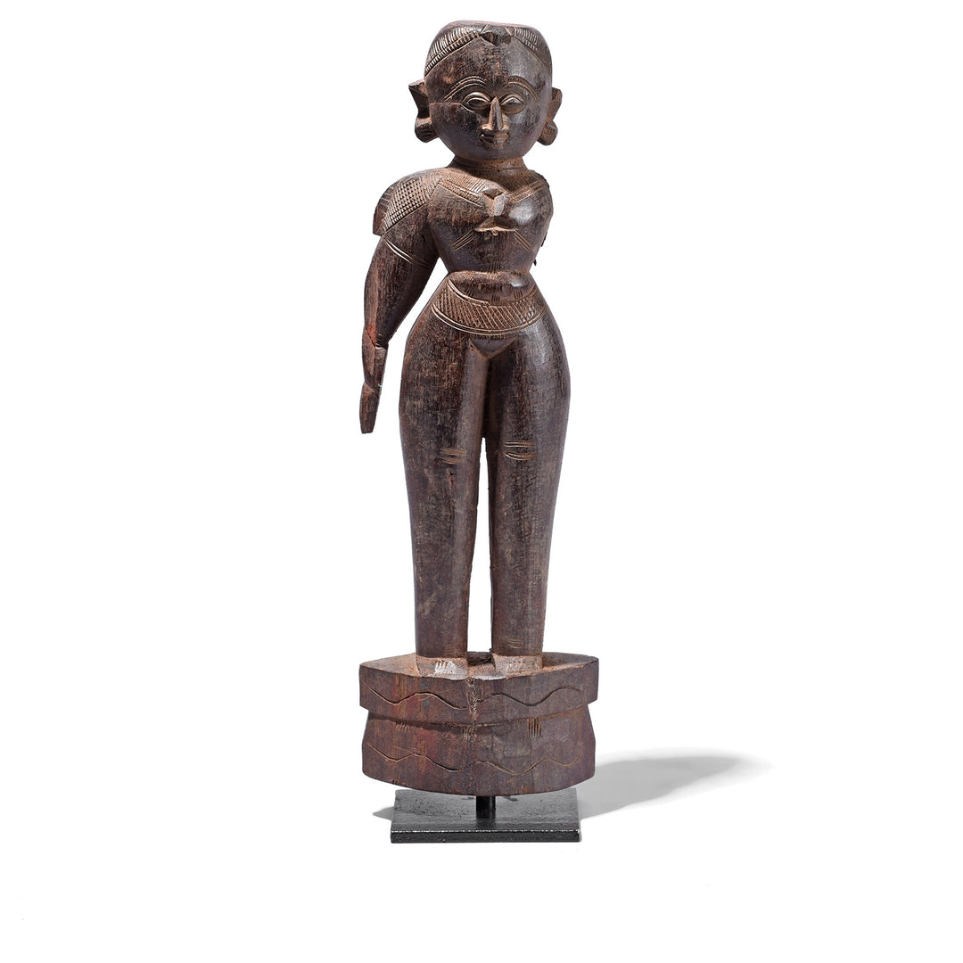 Antique Indian Rosewood Vishnu / Laxshmi Bommai Dolls | Indigo Antiques