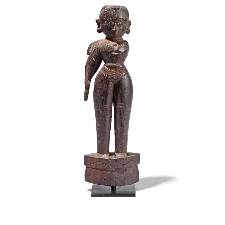 Antique Indian Rosewood Vishnu / Laxshmi Bommai Dolls | Indigo Antiques