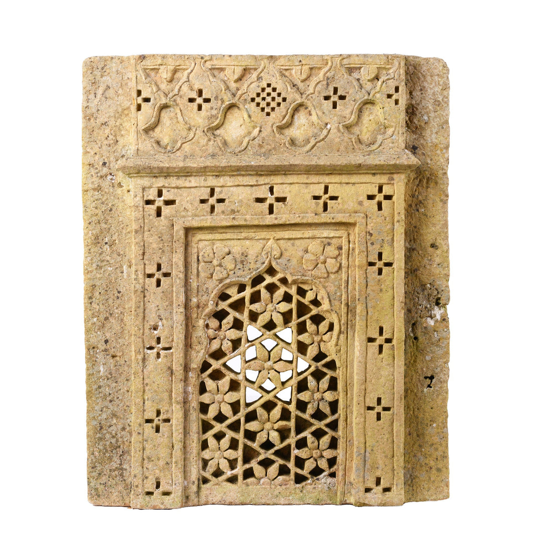 Antique Carved Mughal Style Stone Panel From Jodhpur | Indigo Antiques
