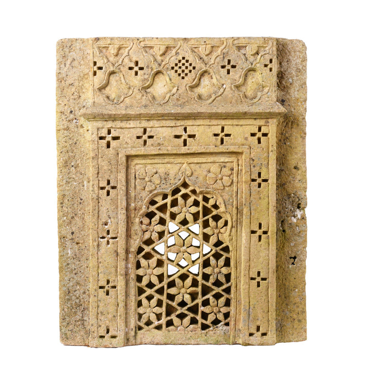 Antique Carved Mughal Style Stone Panel From Jodhpur | Indigo Antiques