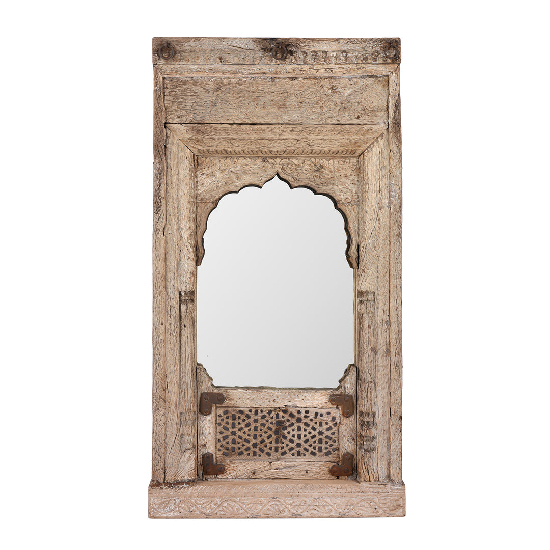 Antique Indian Carved Mughal Mirror | Indigo Antiques