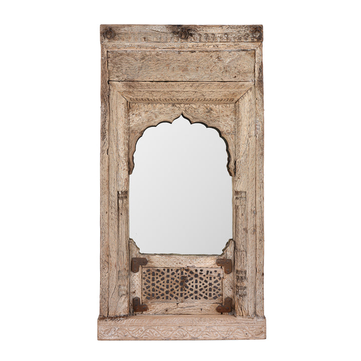 Antique Indian Carved Mughal Mirror | Indigo Antiques