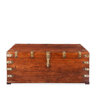 Brass Bound Teak Military Chest - 19th Century