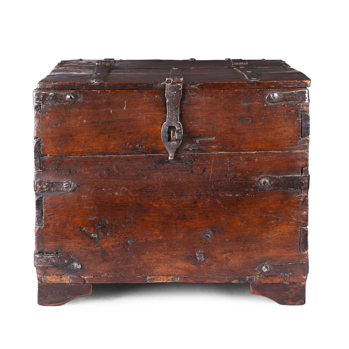 Antique Indian Iron Bound Teak Chest | Indigo Antiques