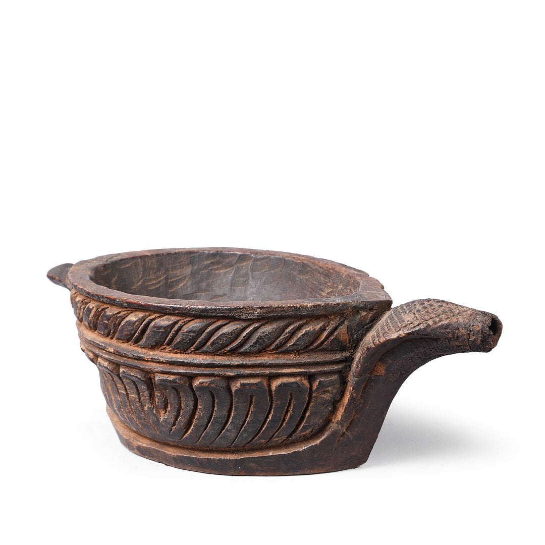 Antique Indian Carved  Opium Grinder | INDIGO ANTIQUES