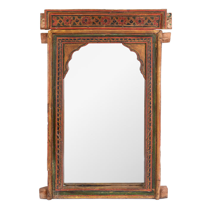 Antique Indian Painted Mirror | Indigo Antiques