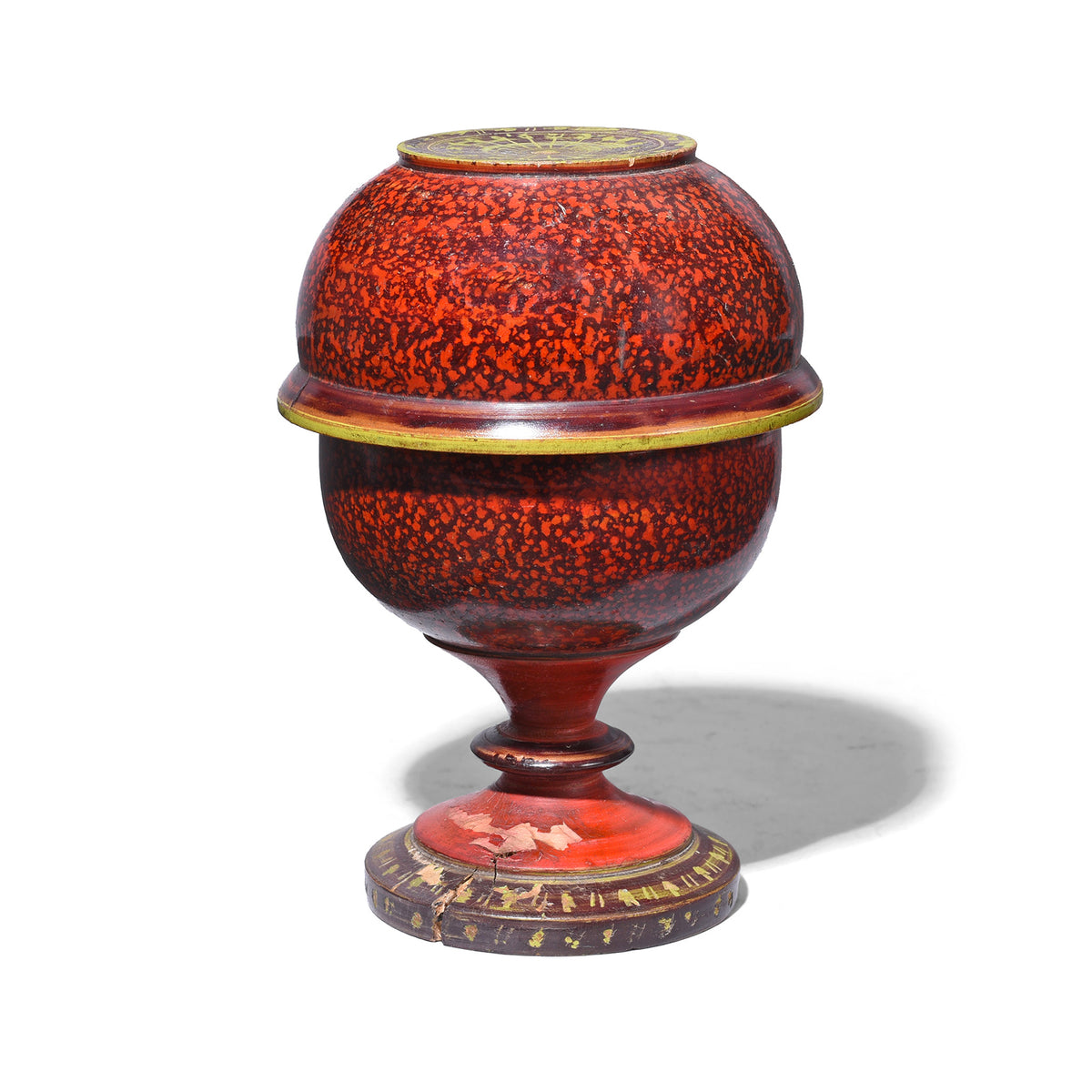 Antique Indian Tall Spotted Lacquer Pot | Indigo Antiques