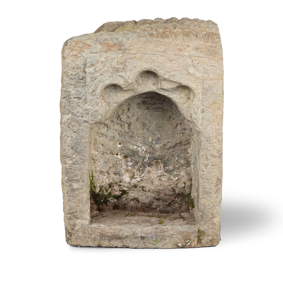 Antique Indian Carved Stone Lamp Niche From Dungarpur | Indigo Antiques