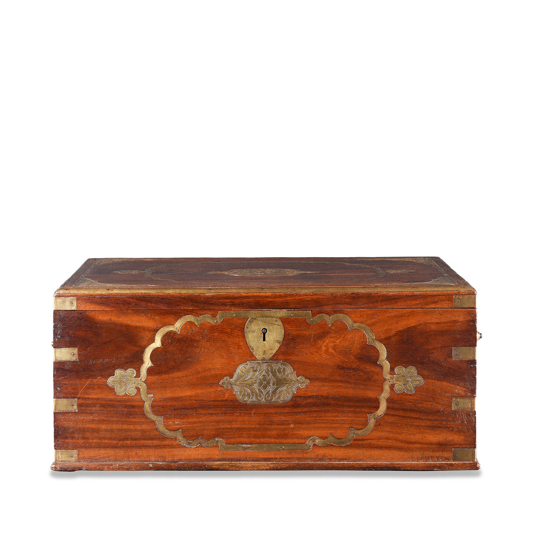 Antique Brass Bound Rosewood Jewellery Box | Indigo Antiques