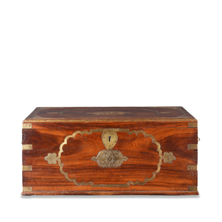 Antique Brass Bound Rosewood Jewellery Box | Indigo Antiques