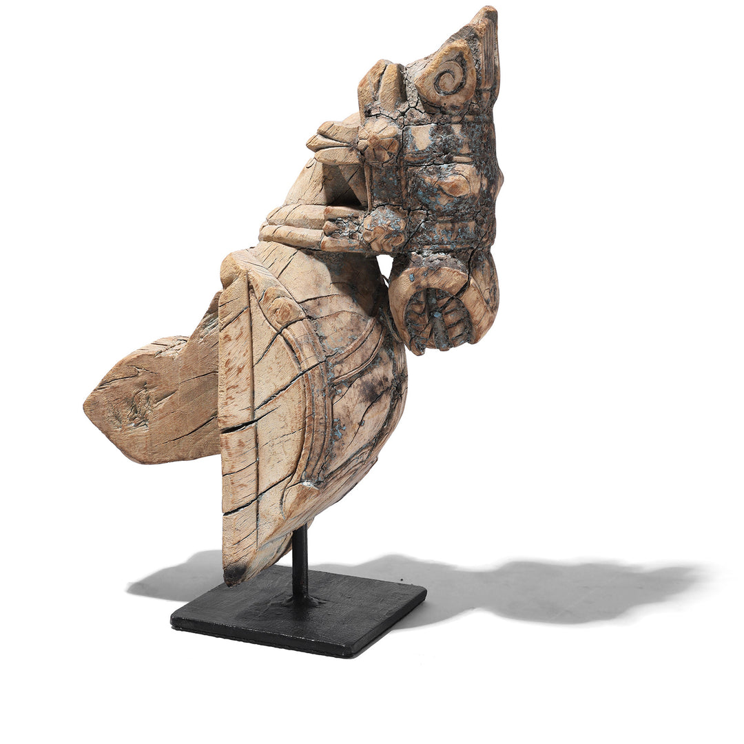Antique Indian Wooden Horse Head Carving | Indigo Antiques