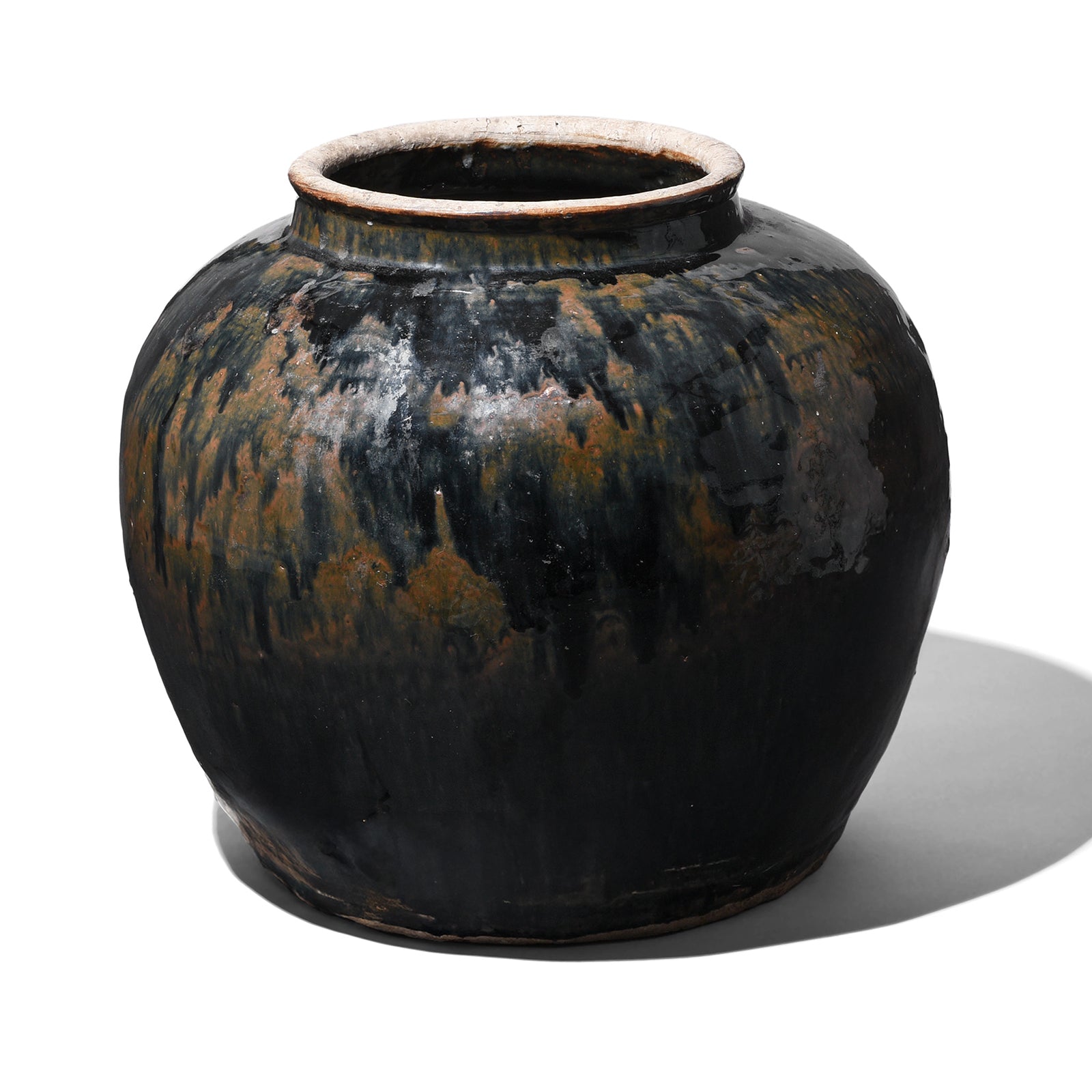 Black Glazed Chinese Stoneware Storage Jar | Indigo Antiques