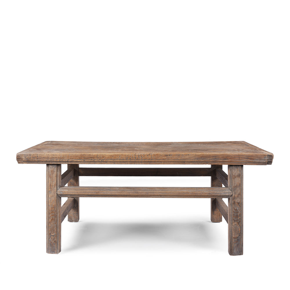 Rustic Sun-bleached Elm Farmhouse Coffee Table | Indigo Antiques