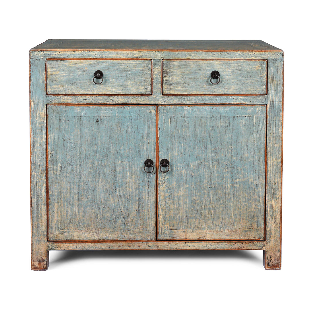 Chinese Blue Lacquer Sideboard Made From Reclaimed Wood | Indigo Antiques