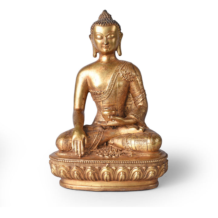Antique Gilt Brass Buddha - Varada Mudra | Indigo Antiques