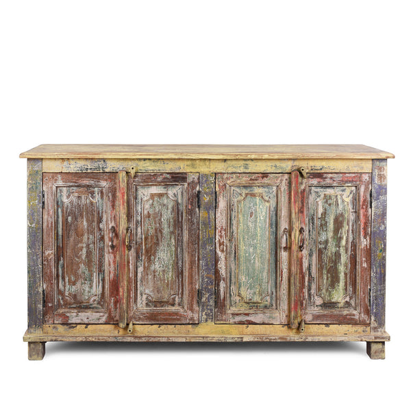 Reclaimed Teak Indian Sideboard With Painted Finish