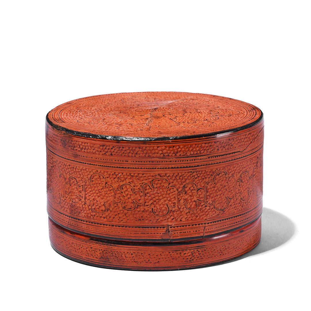 Antique Red Lacquer Burmese Betel Box | Indigo Antiques