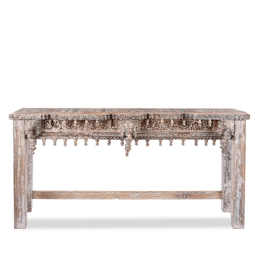 Painted Reclaimed Teak Console Table | Indigo Antiques