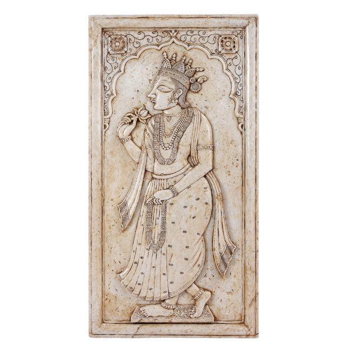 Carved Indian Marble Panel Of A Maharaja | Indigo Antiques