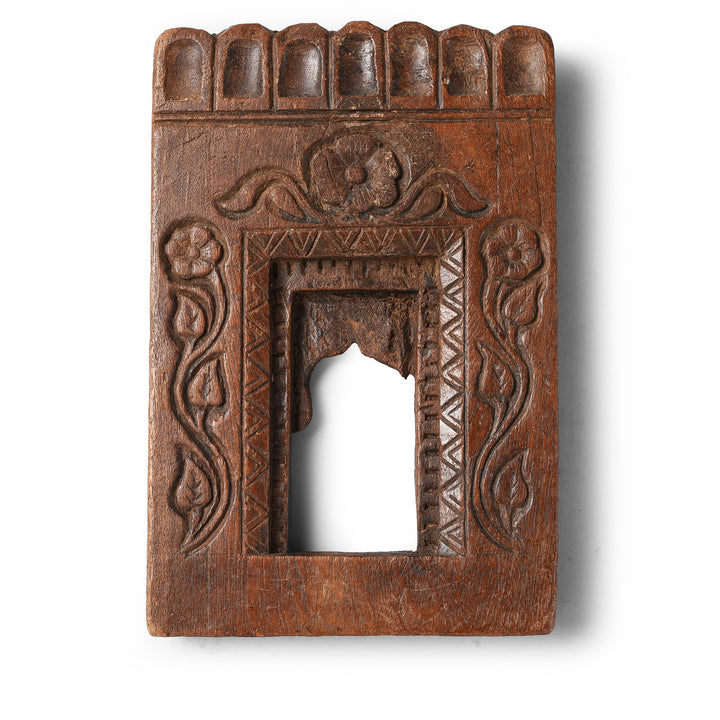 Antique Indian Carved Teak Votive Panel | Indigo Antiques