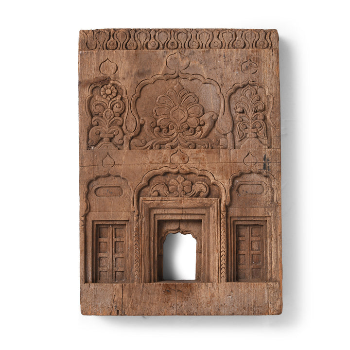 Antique Indian Carved Teak Votive Panel | Indigo Antiques