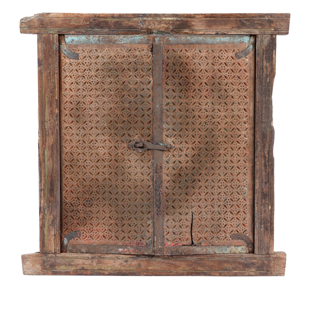 Antique Carved Window Shutter From Nagaur | Indigo Antiques