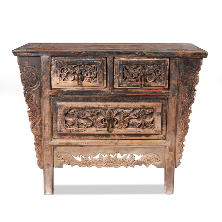 Antique Chinese Carved Coffer Table From Shanxi | Indigo Antiques