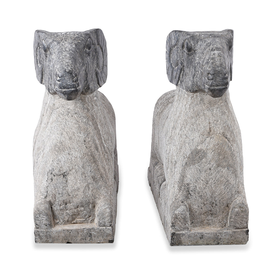 Hand Carved Granite Ram From Hebei Province | Indigo Antiques