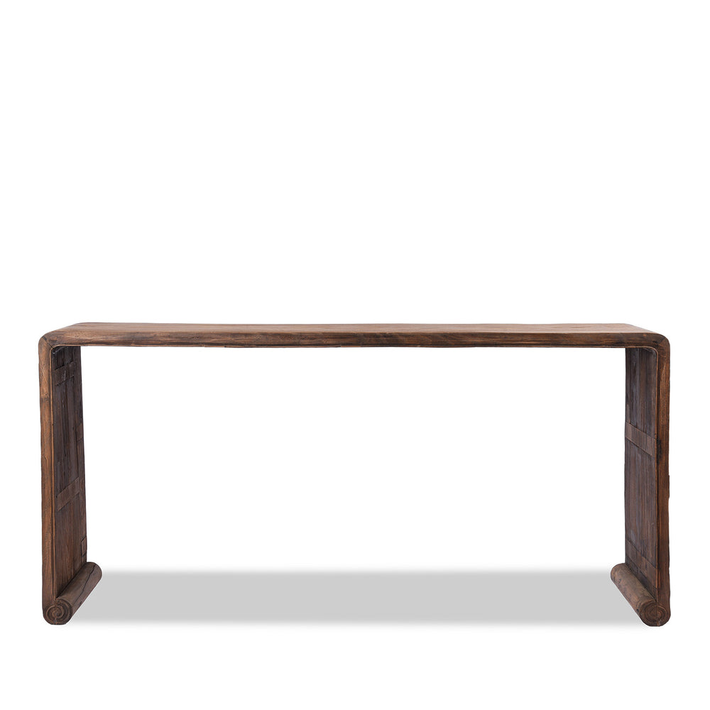 Chinese Bleached Elm Ribbon Altar Table | Indigo Antiques