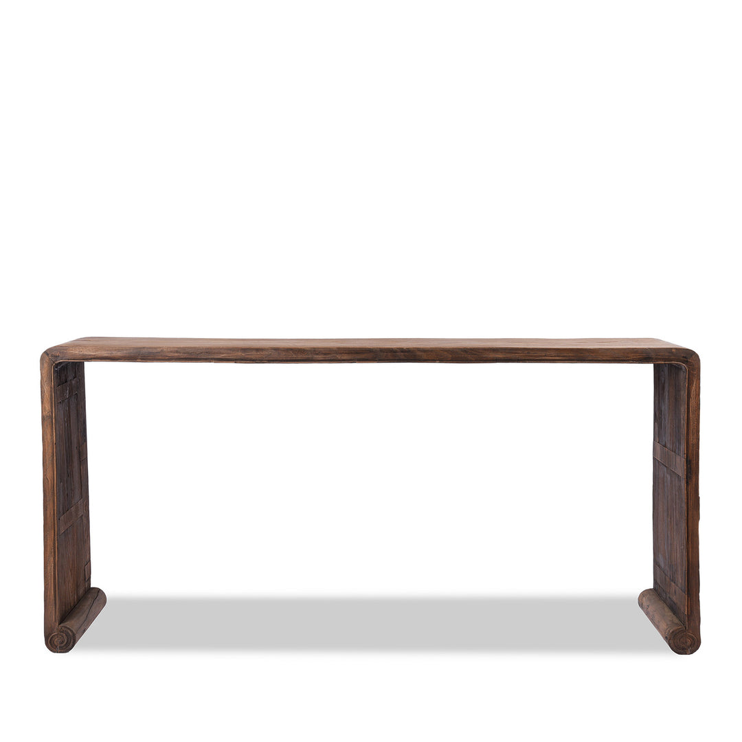 Chinese Bleached Elm Ribbon Altar Table | Indigo Antiques