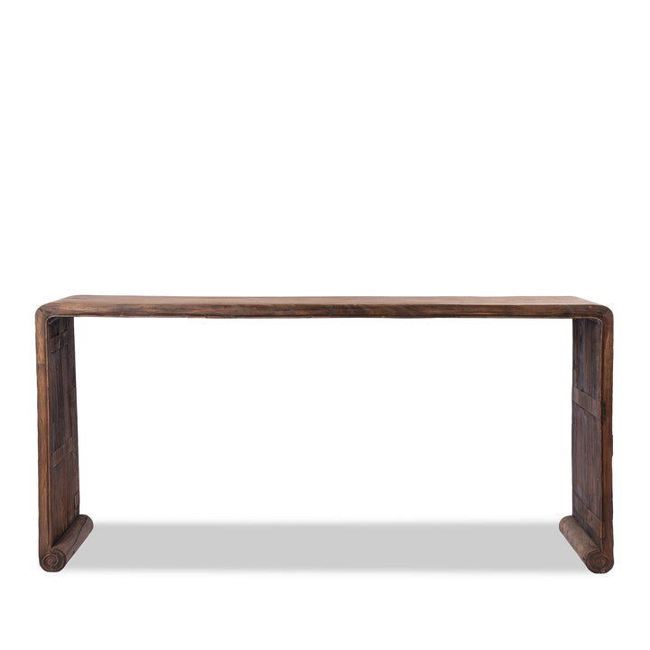 Chinese Bleached Elm Ribbon Altar Table | Indigo Antiques