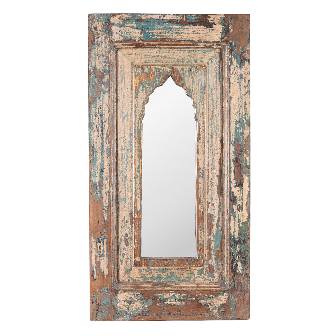 Indian Mihrab Mirror Made From Old Teak | Indigo Antiques
