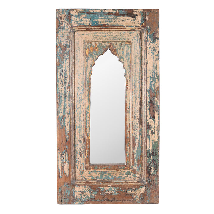 Indian Mihrab Mirror Made From Old Teak | Indigo Antiques