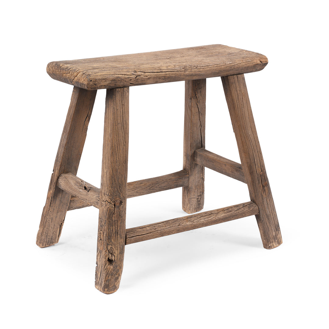 Elm Milking Stool From Shanxi | Indigo Antiques