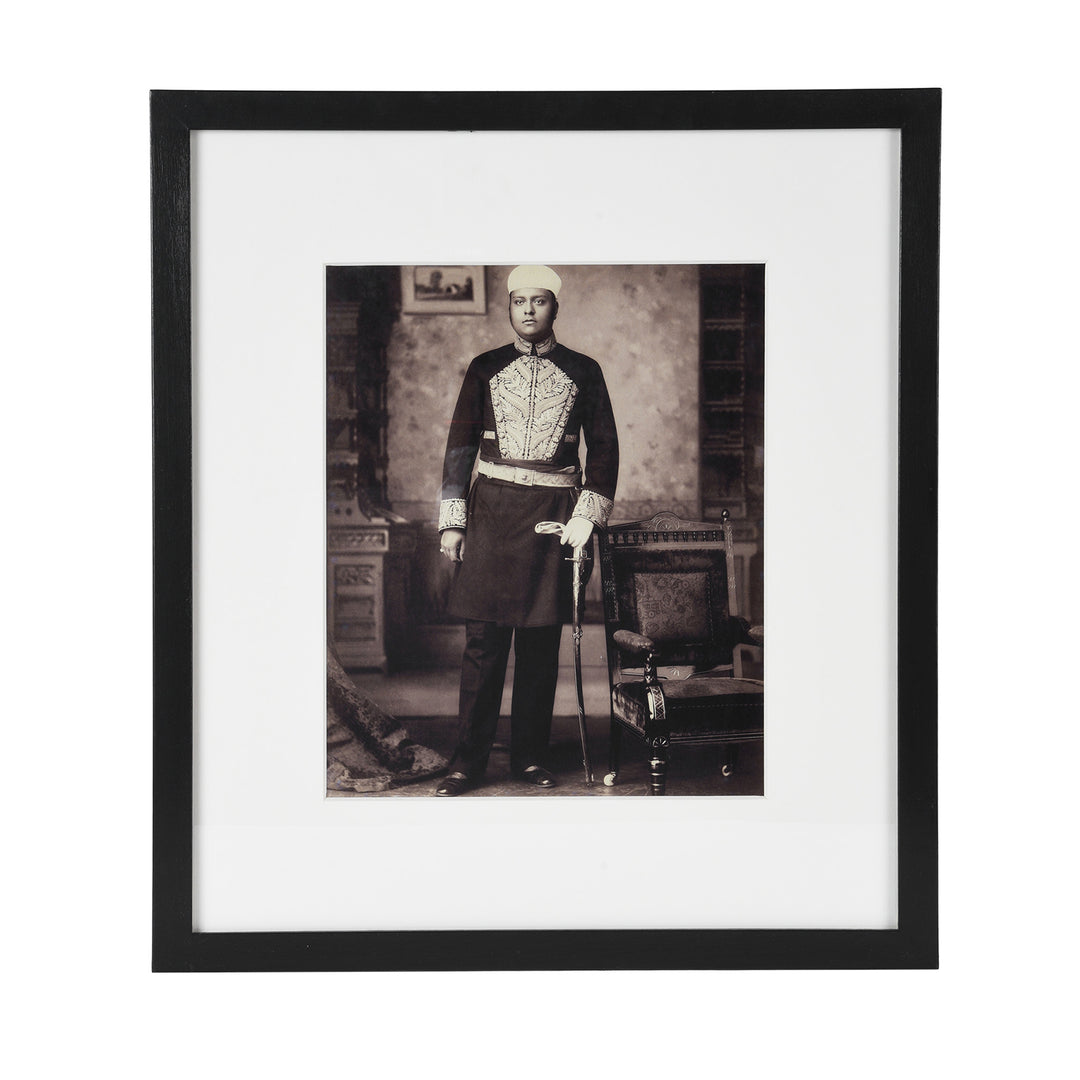 Framed Photo Nawab Salarjung Bahadur - Copy of Original Plate | Indigo Antiques