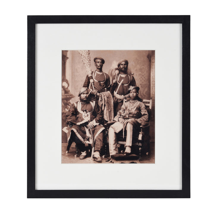 Framed Photo Rajah of Charkhari & Suite - Copy of Original Plate | Indigo Antiques