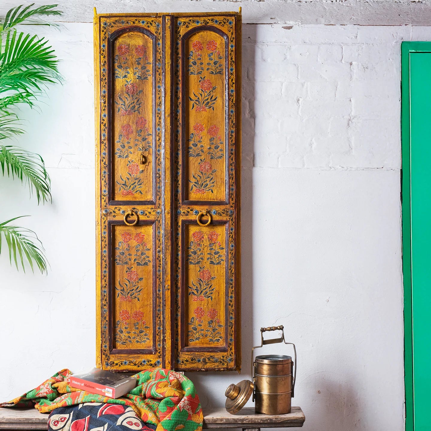 Indian doors used as wall art